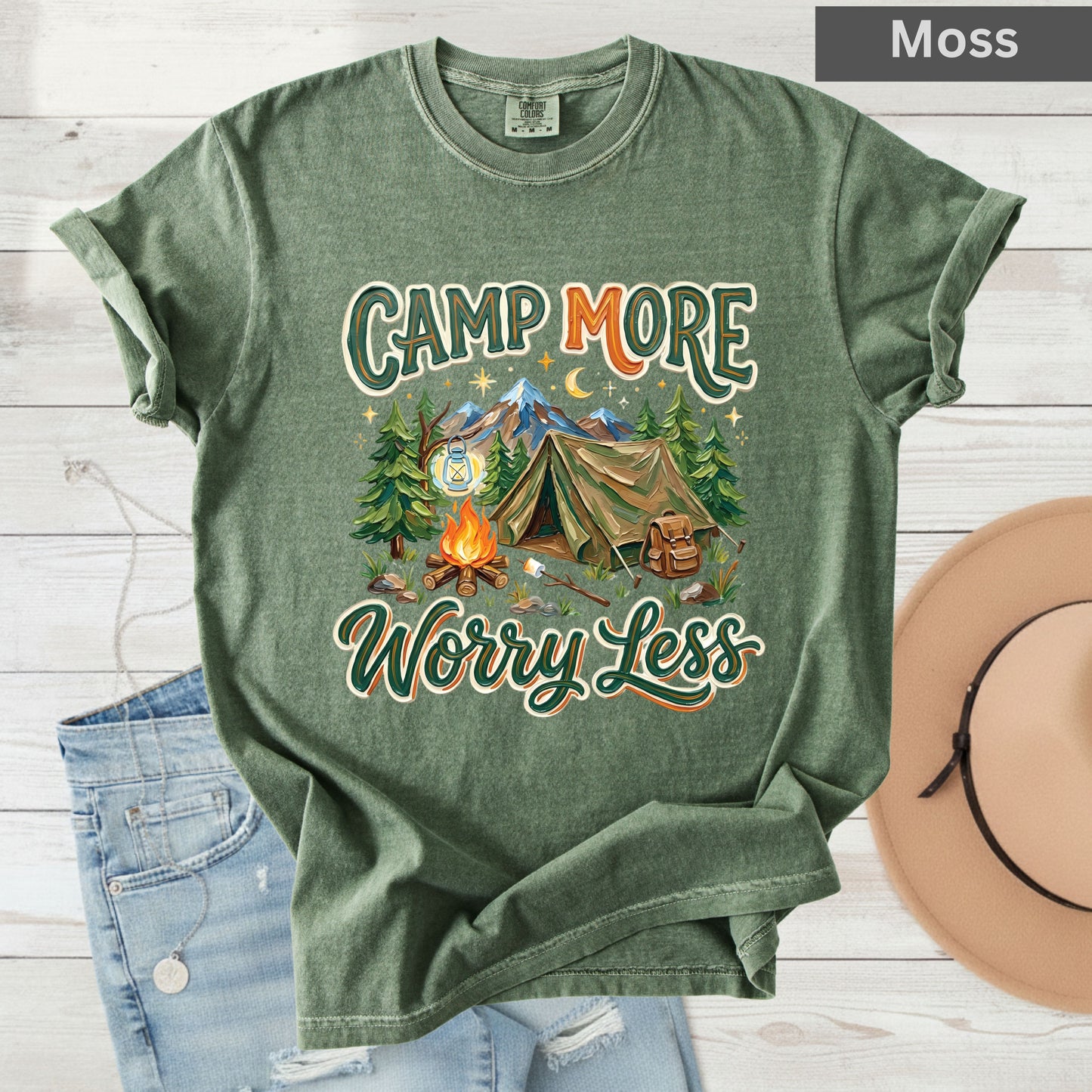 Camp More Worry Less Comfort Colors T Shirt