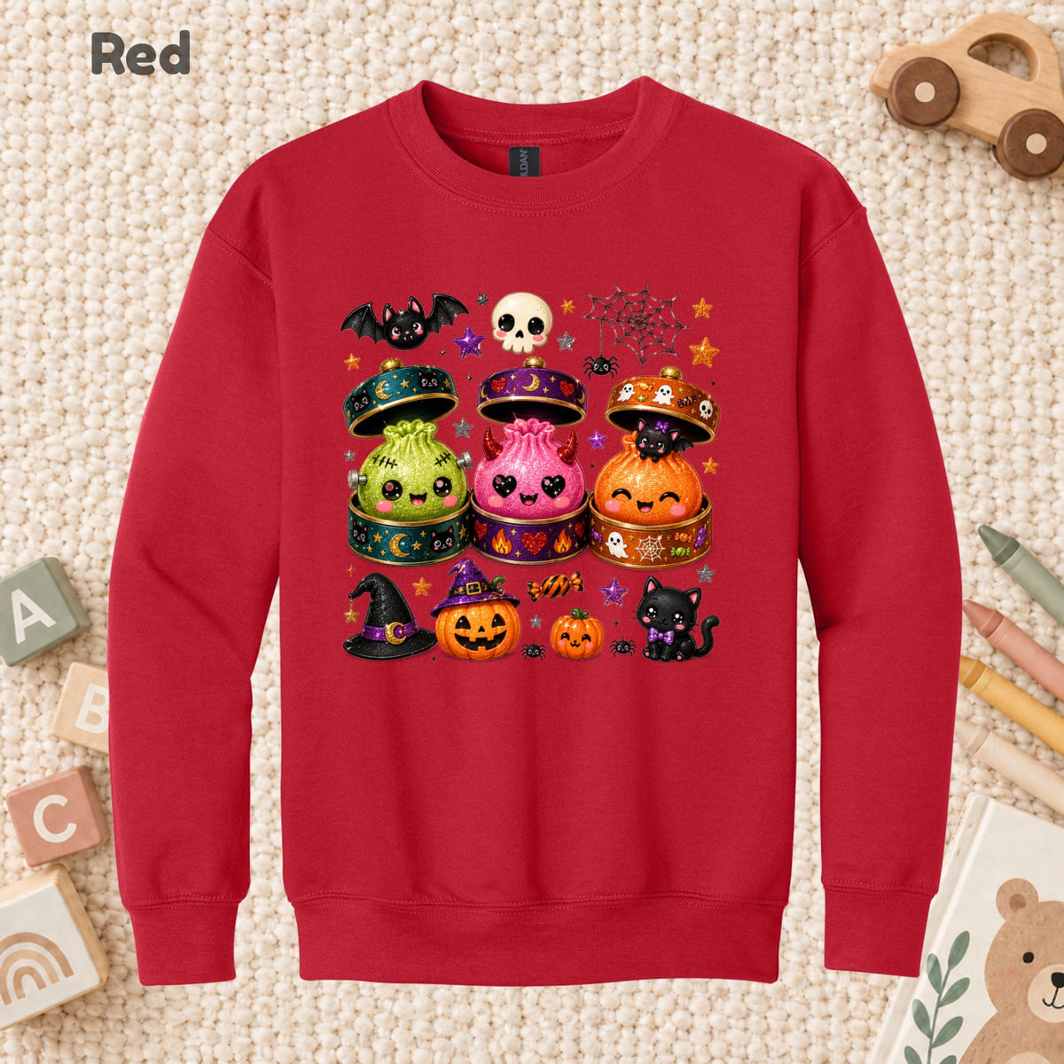 Cute Halloween Dumplings KawaiiT-Shirt, Monster Spooky Season Graphic Tee