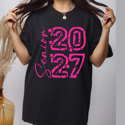 Senior Class Of 2027 Premade DTF Gang Sheet Graduation Class of 2k27 DTF Transfer Ready to Press Trendy Senior Heat Transfer For Shirts