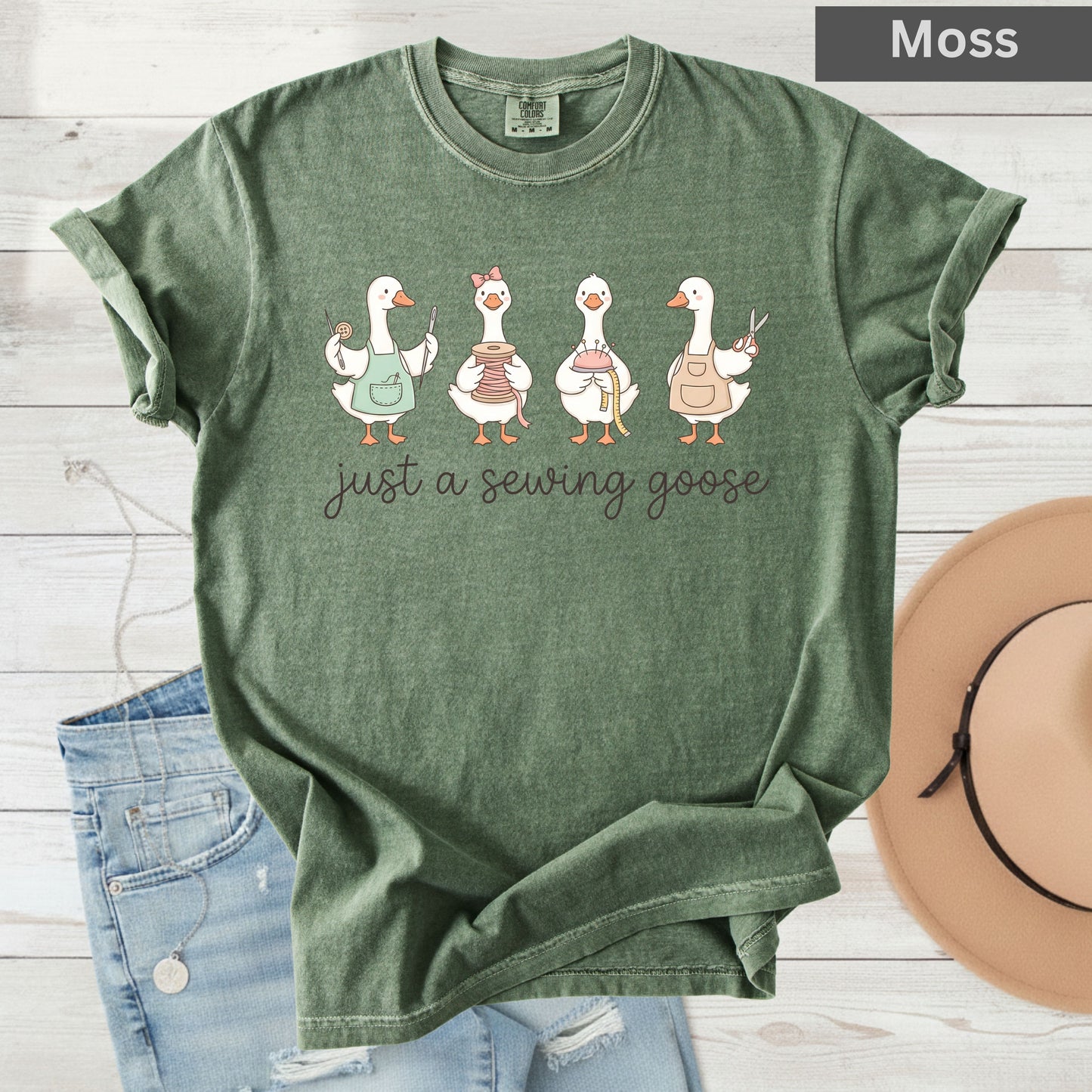 Just A Sewing Goose Comfort Colors T Shirt