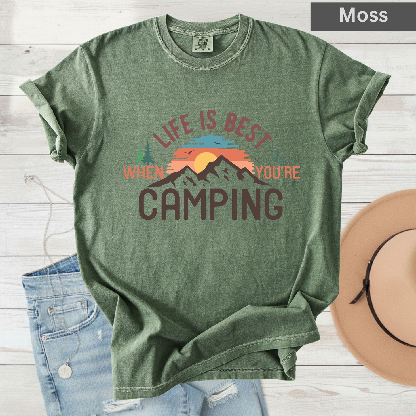 Life Is Best Camping Comfort Colors T Shirt