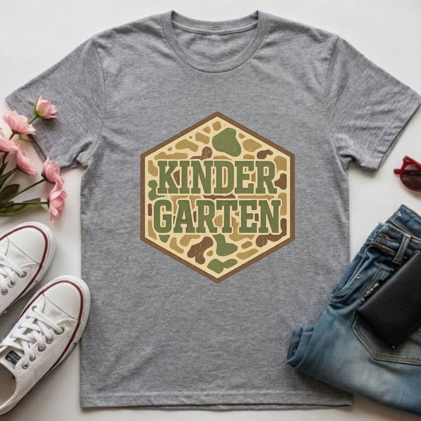 Boys Retro Camo Back to School Shirt Kinderarten Pre-K First Grade Second Grade Third Grade Fourth Grade Fifth Grade Kids Welcome Back Tees