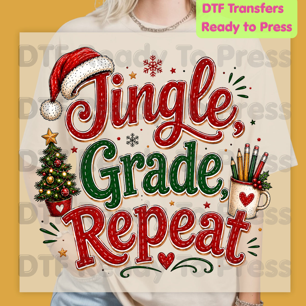Merry Little Sparks DTF Transfers, Christmas Cable Knit Bow Disco Holiday Ready to Press