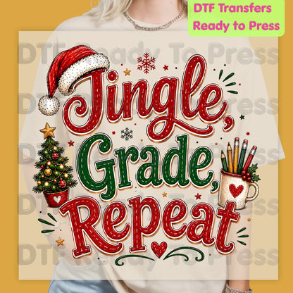 Merry Little Sparks DTF Transfers, Christmas Cable Knit Bow Disco Holiday Ready to Press