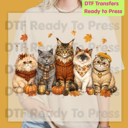 Halloween Cats DTF Transfer Ready to Press