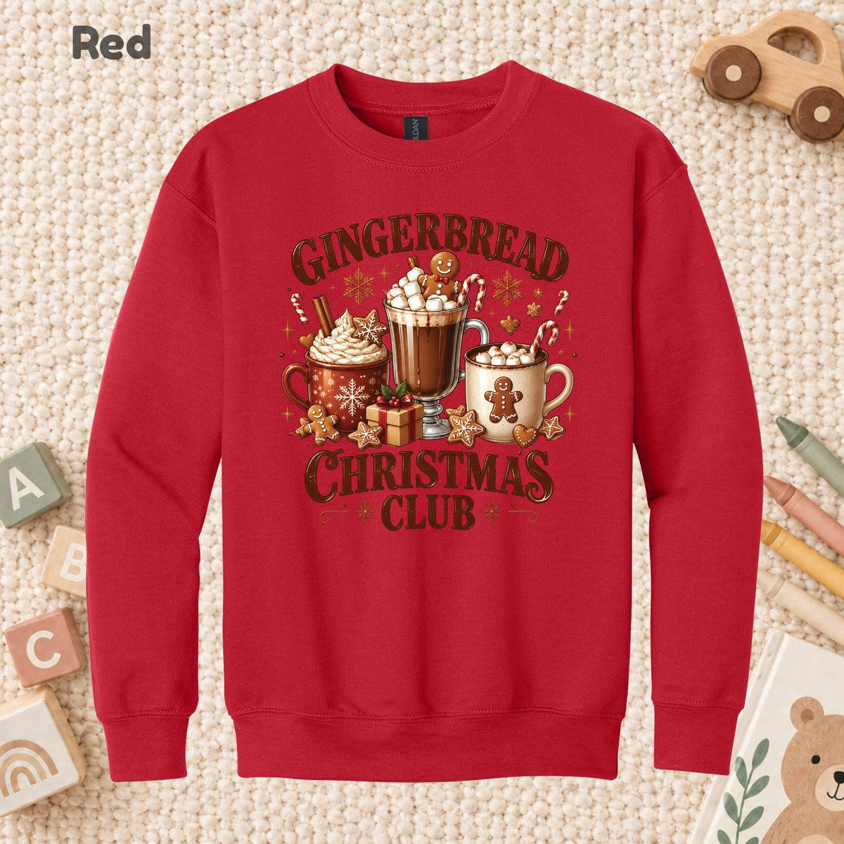 Gingerbread Christmas T-Shirt, Hot Cocoa and Cookies Holiday Tee, Festive Sweatshirt