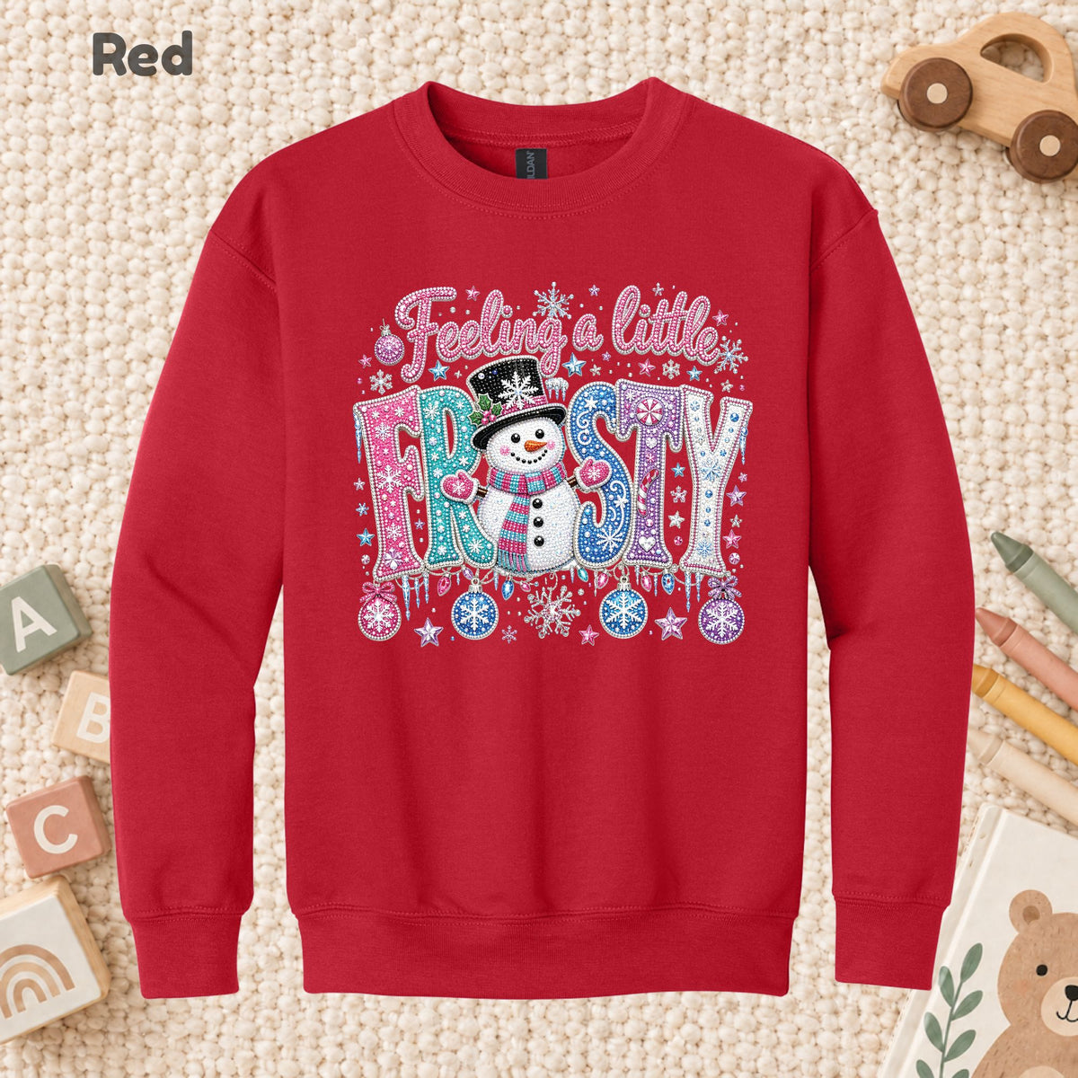 Feeling a Little Frosty T-Shirt, Cute Snowman Christmas Tee, Winter Holiday Sweatshirt