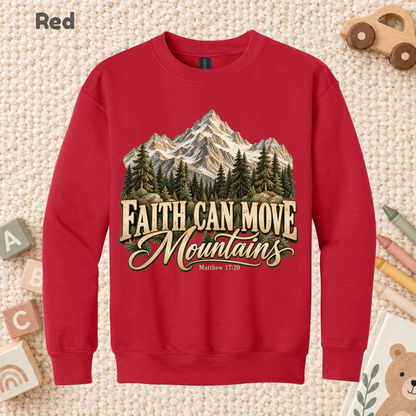 Faith Can Move Mountain Shirts for Hiking Adventure Christian Sweatshirts for Adult Youth Long Sleeve T Shirts