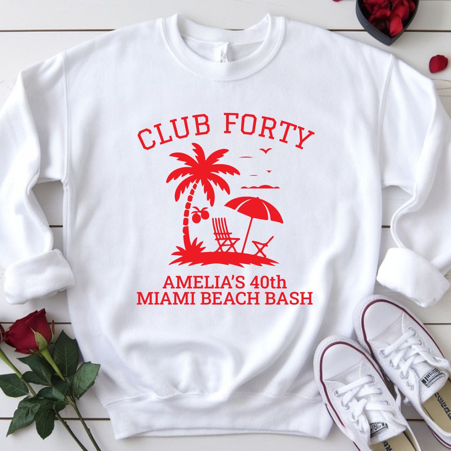 40th Birthday Shirt Custom Miami Beach Bash T-Shirt Personalized