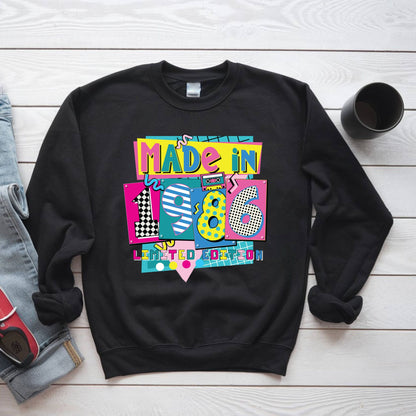 40th Birthday Shirt Made In 1986 T-Shirt Retro 80s Birthday Gift