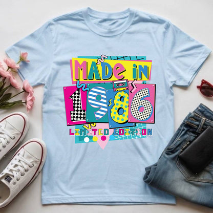 40th Birthday Shirt Made In 1986 T-Shirt Retro 80s Birthday Gift