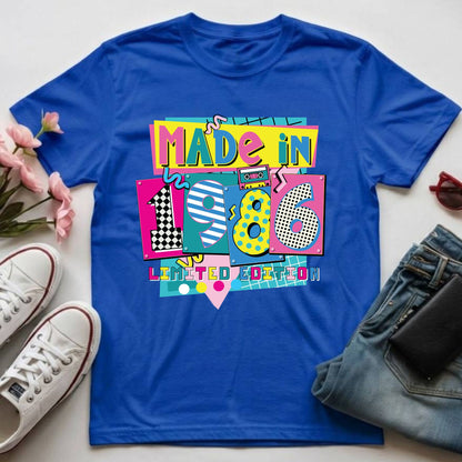 40th Birthday Shirt Made In 1986 T-Shirt Retro 80s Birthday Gift