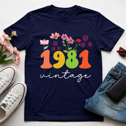45th Birthday Shirt Women Made in 1981 T-Shirt