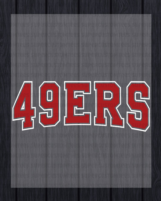 49ers DTF Heat Transfer Ready to Press
