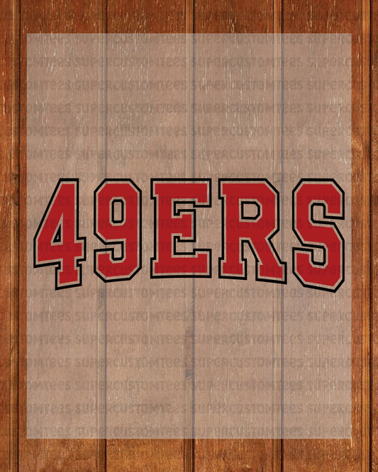 49ers DTF Transfer Ready to Press