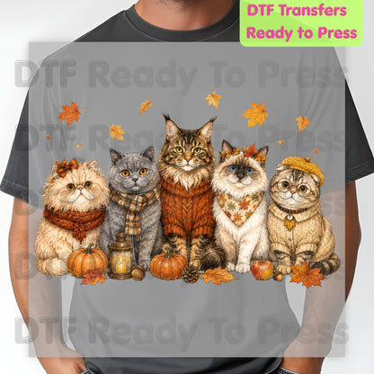 Halloween Cats DTF Transfer Ready to Press