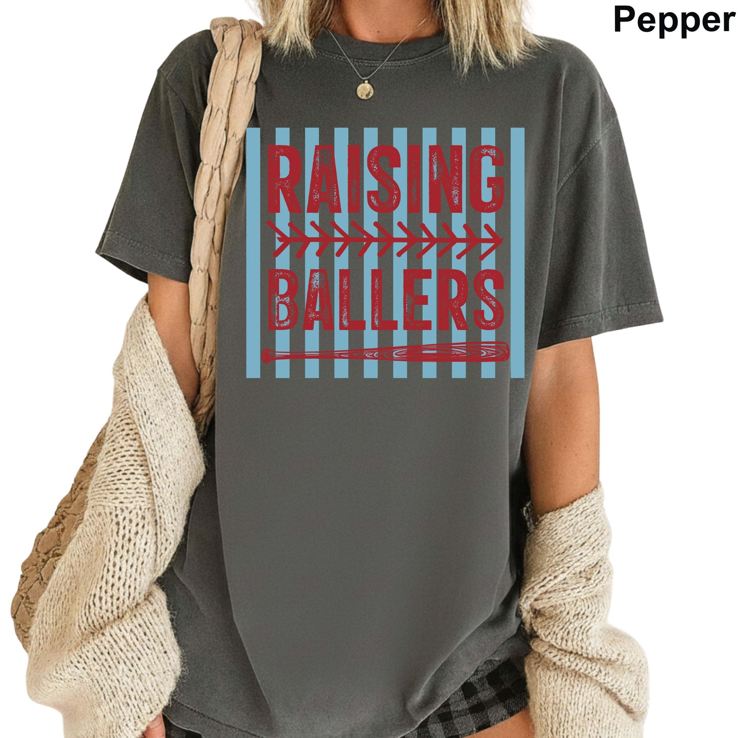 Basketball Comfort Colors T Shirt Raising Baller Apparel Game Day Soccer Mom Tees Basketball Mom Gift Shirts