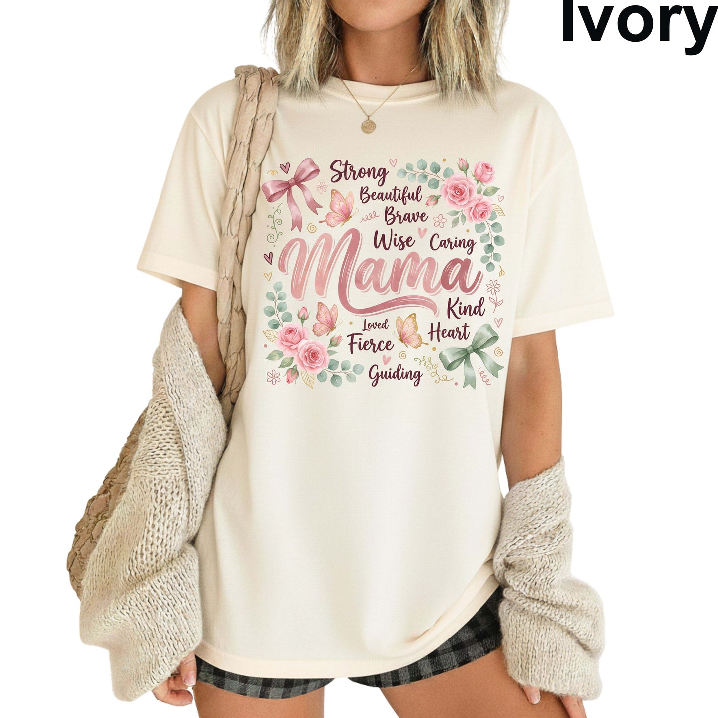 Mom Comfort Colors T Shirt Nana Grandma Tees Mothers Day Gift For Mama Grammy Shirts Great Grandma Apparel