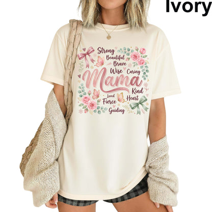 Mom Comfort Colors T Shirt Nana Grandma Tees Mothers Day Gift For Mama Grammy Shirts Great Grandma Apparel