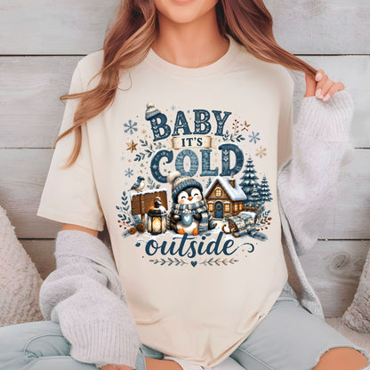 Winter DTF Transfer Ready to Press Premade DTF Gang Sheet Snowman Hot Cocoa Chilly Vibes Freezin Season Holiday Heat Transfer Shirts
