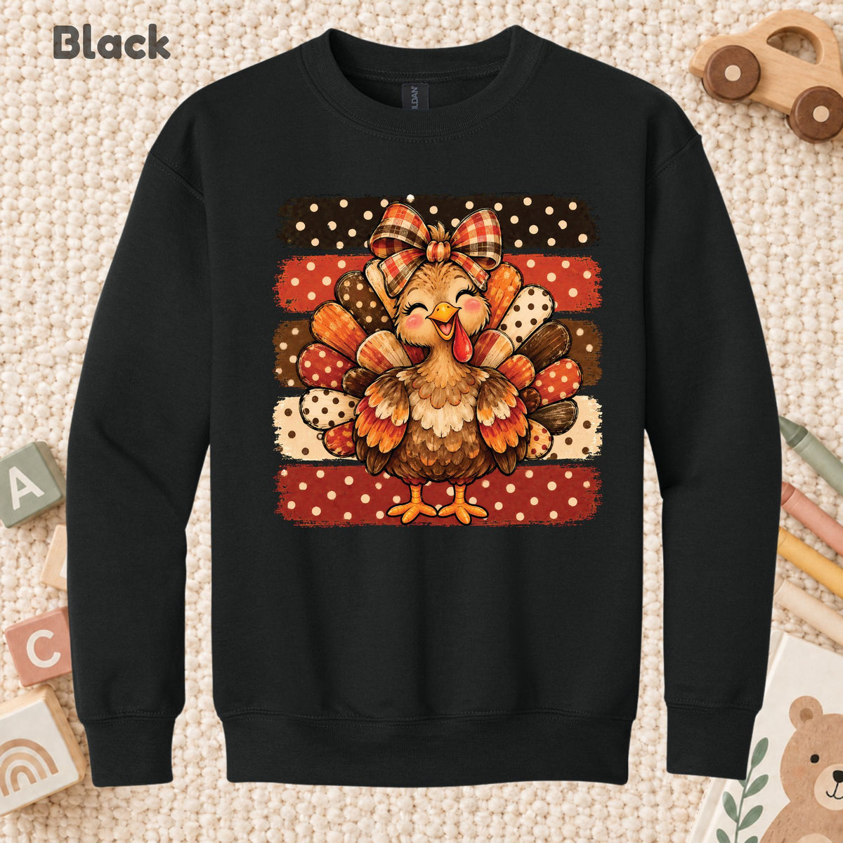 Cute Turkey Bow T-Shirt, Polka Dot Thanksgiving Tee, Striped Fall Sweatshirt