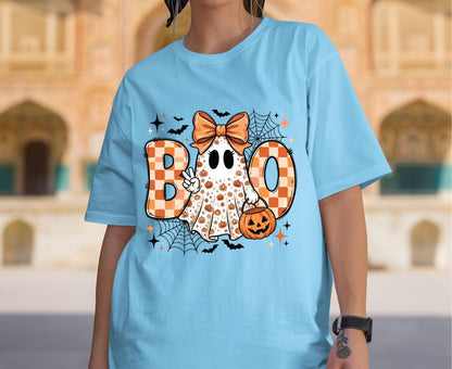 Halloween Premade Gang Sheet Ghost Pumpkin DTF Transfer ready to Press Retro Spooky Season Heat Transfer For Shirts Holiday Gifts