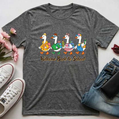 Back To School Shirt Welcome Back To School Silly Goose Kids Tees First Day Of School Gift For Youth Kindergarten Student Shirts