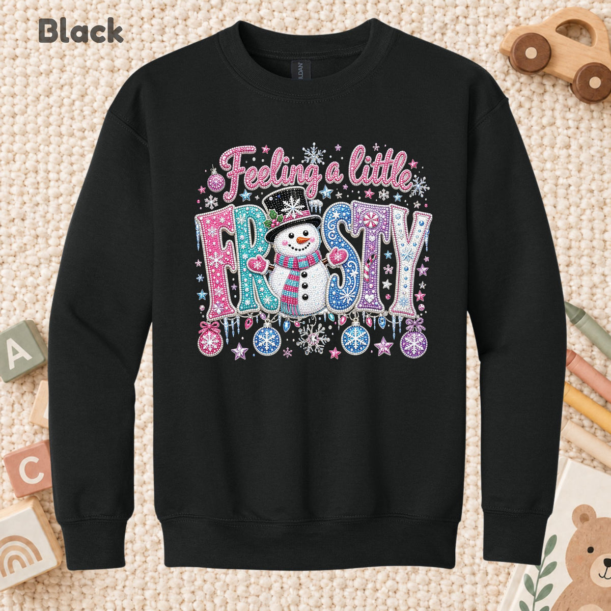 Feeling a Little Frosty T-Shirt, Cute Snowman Christmas Tee, Winter Holiday Sweatshirt