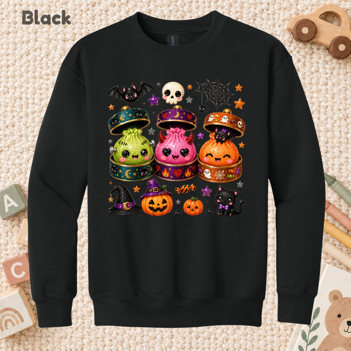 Cute Halloween Dumplings KawaiiT-Shirt, Monster Spooky Season Graphic Tee