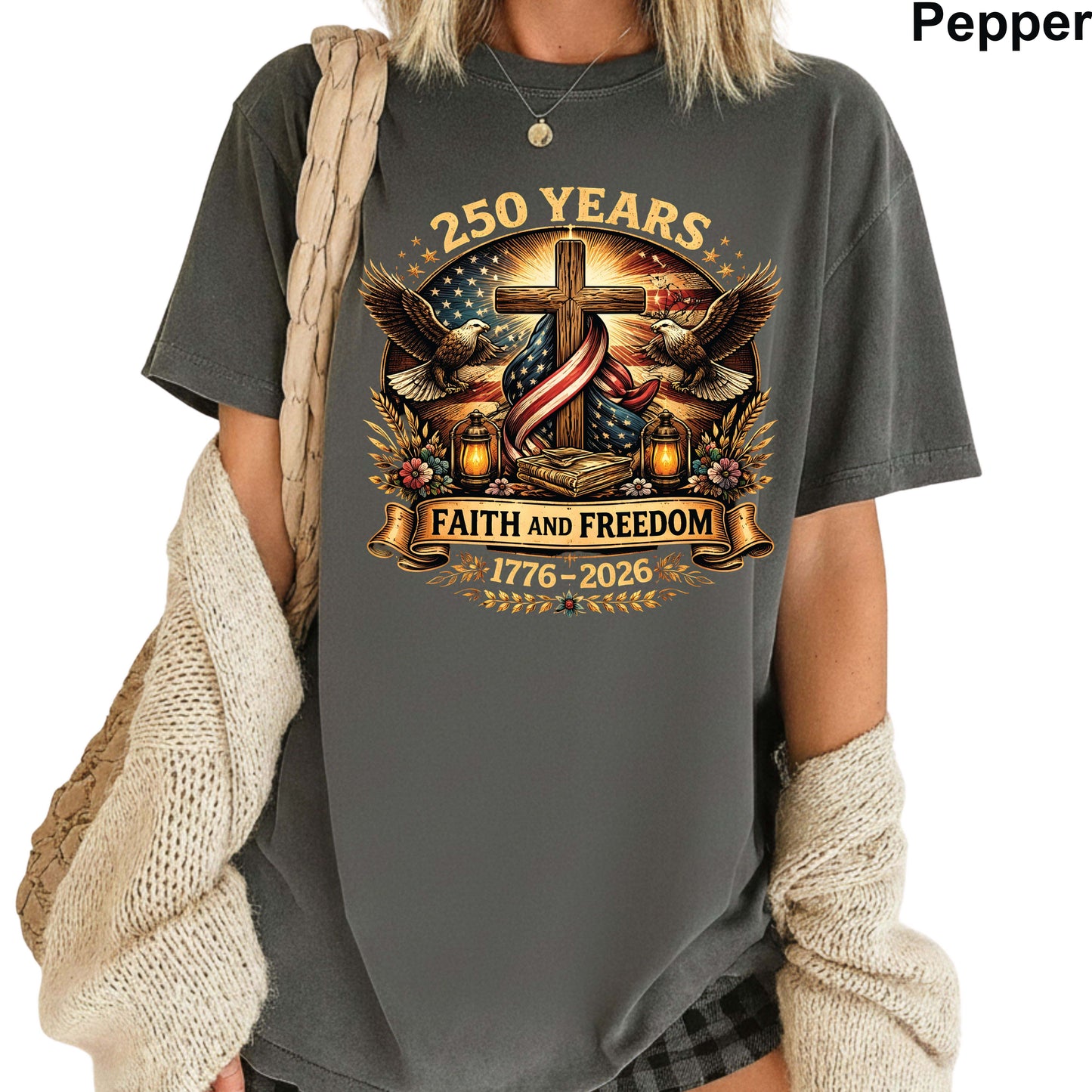 USA Freedom Comfort Colors T Shirt America 250 Years Celebration Apparel Jesus Saves America Tees God Bless America Christian Clothing