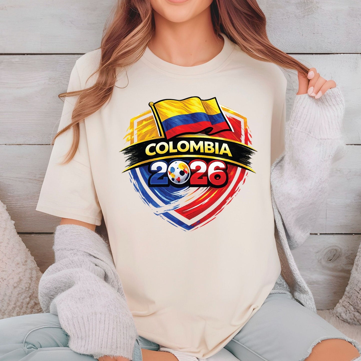 Colombia World Cup 2026 DTF Transfer Ready to Press Los Cafeteros Soccer Heat Transfer For Shirts Football Supporter UV Sticker Prints