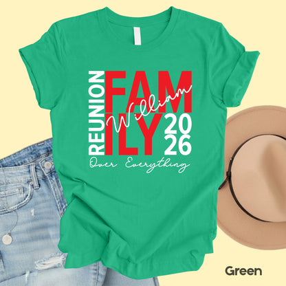 Custom Family Reunion 2026 T Shirts Personalized Family Name Tees