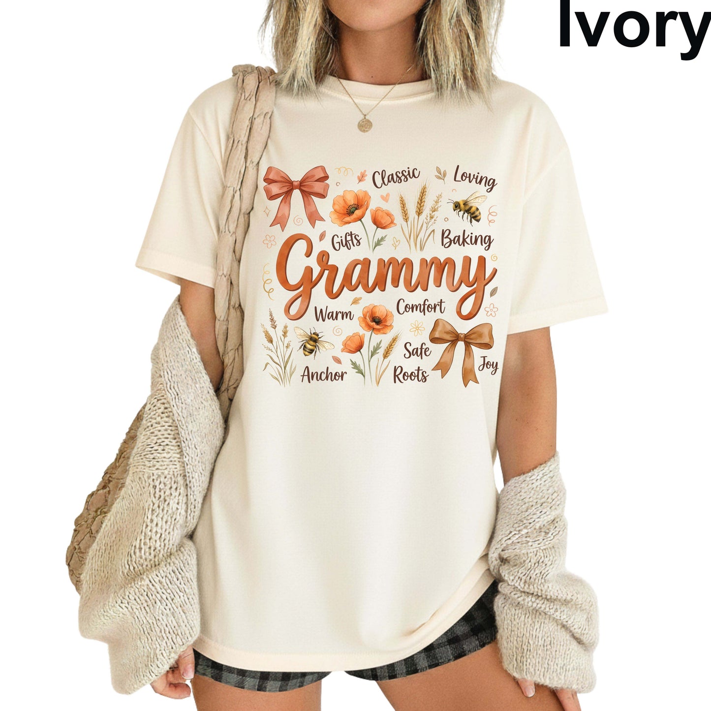 Mom Comfort Colors T Shirt Nana Grandma Tees Mothers Day Gift For Mama Grammy Shirts Great Grandma Apparel
