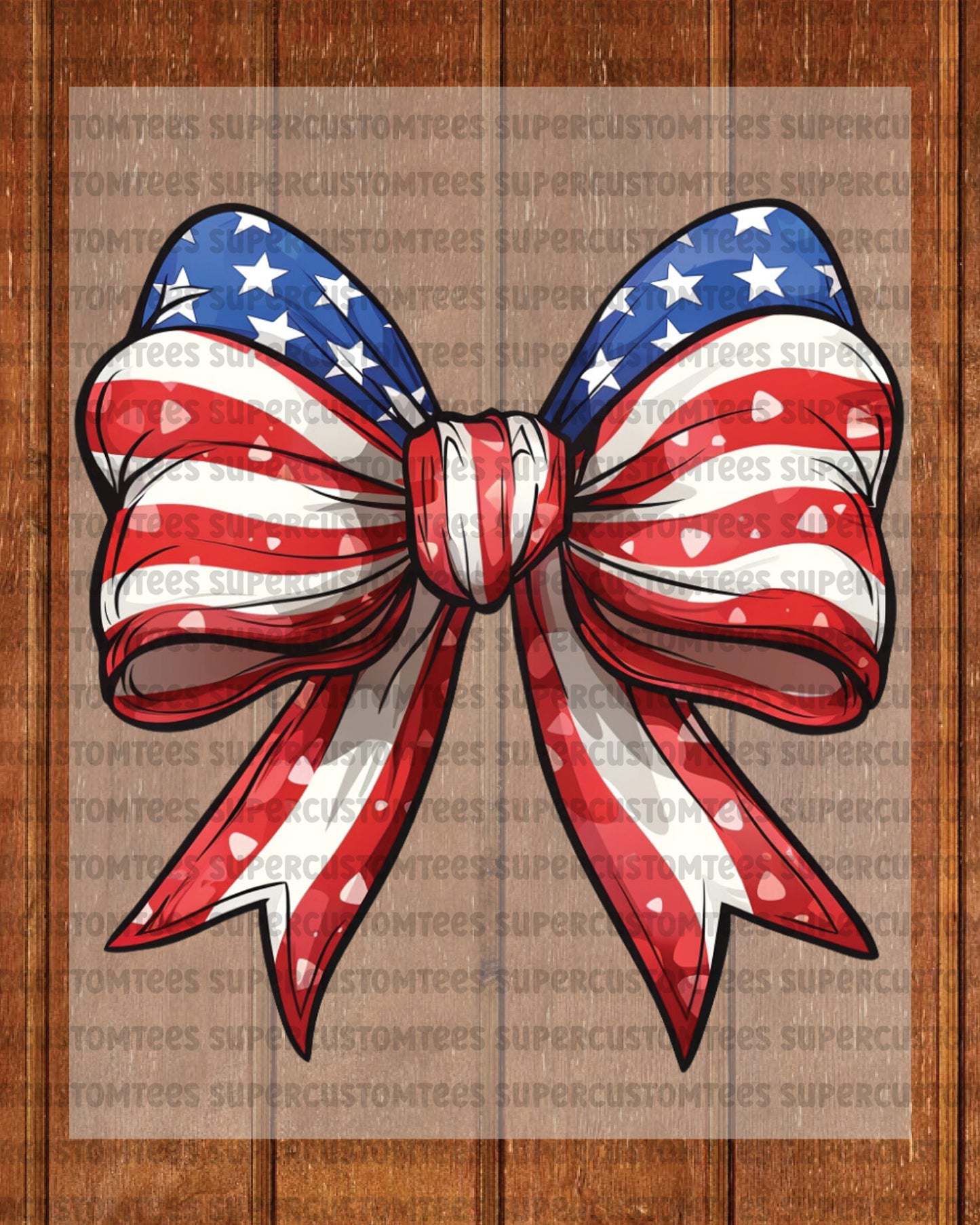4th of July Coquette Bow Heat Transfer for Shirts Women