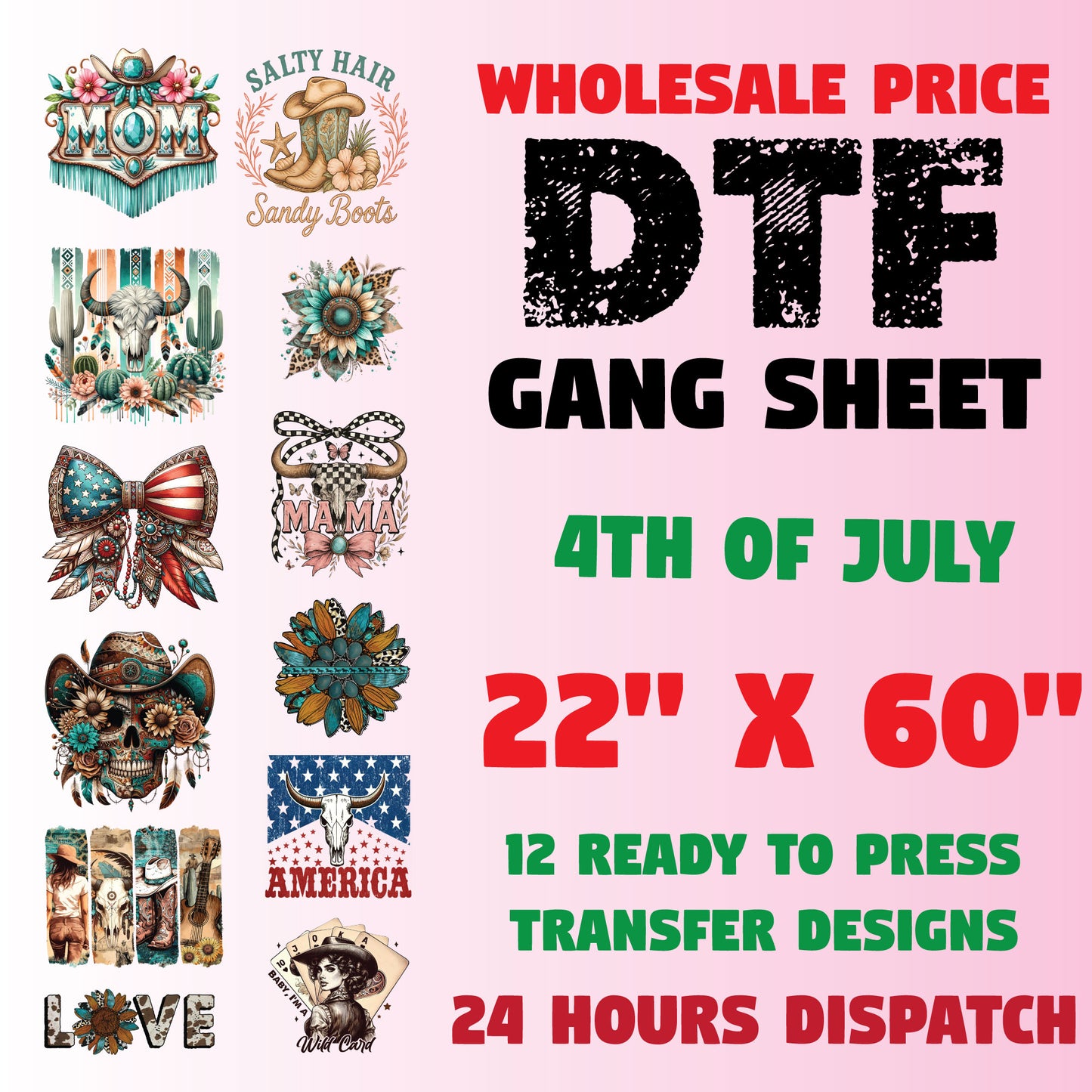 4th of July Gang Sheet
