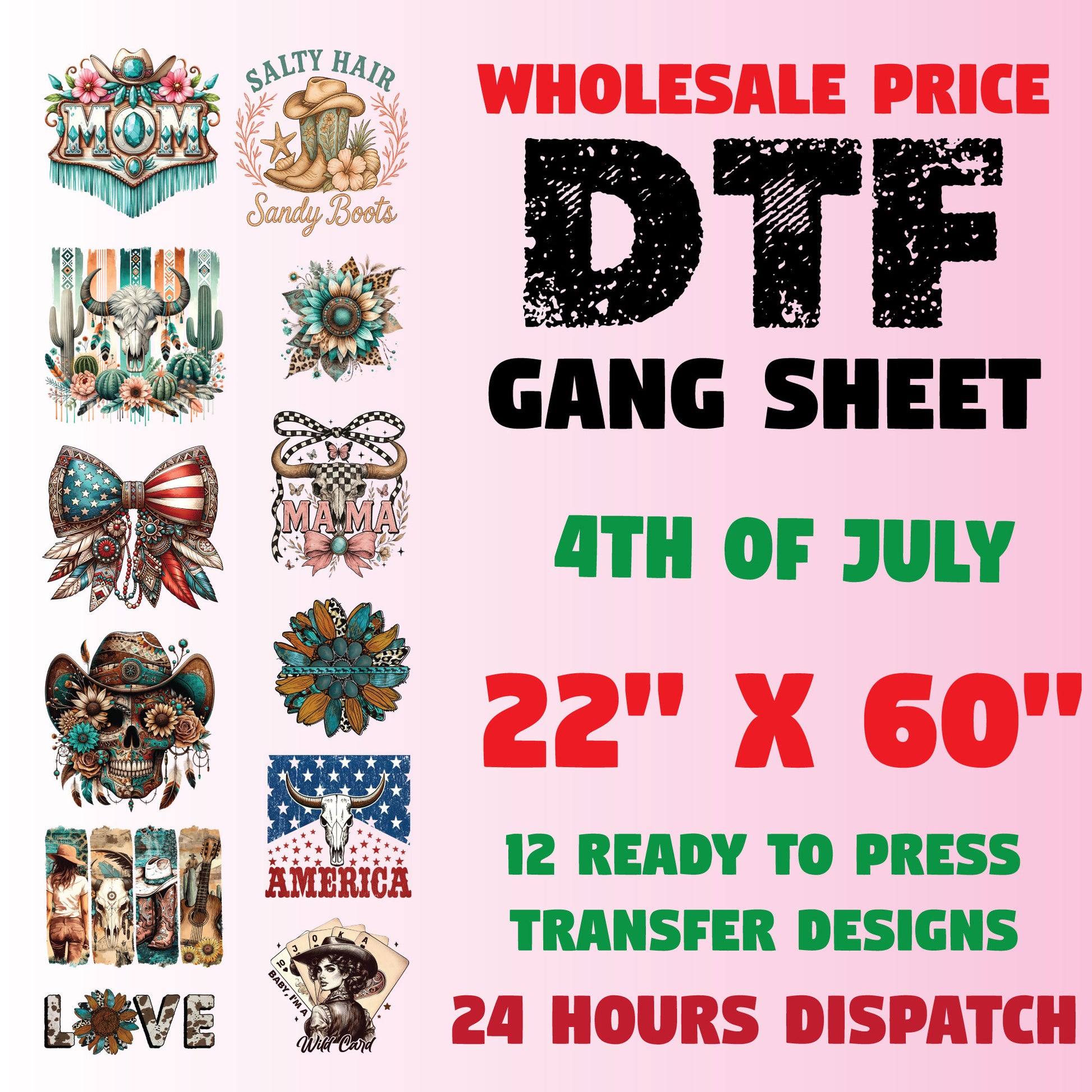 4th of July Gang Sheet