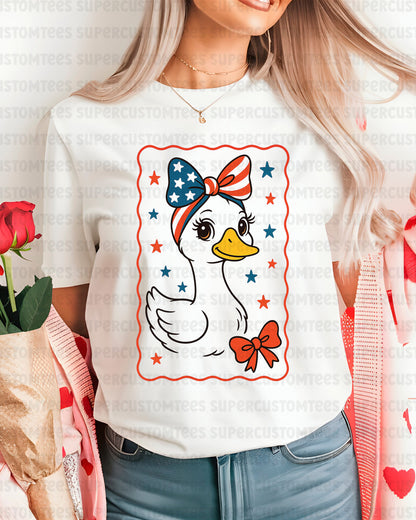 4th of July Goose Coquette Bow DTF Transfer