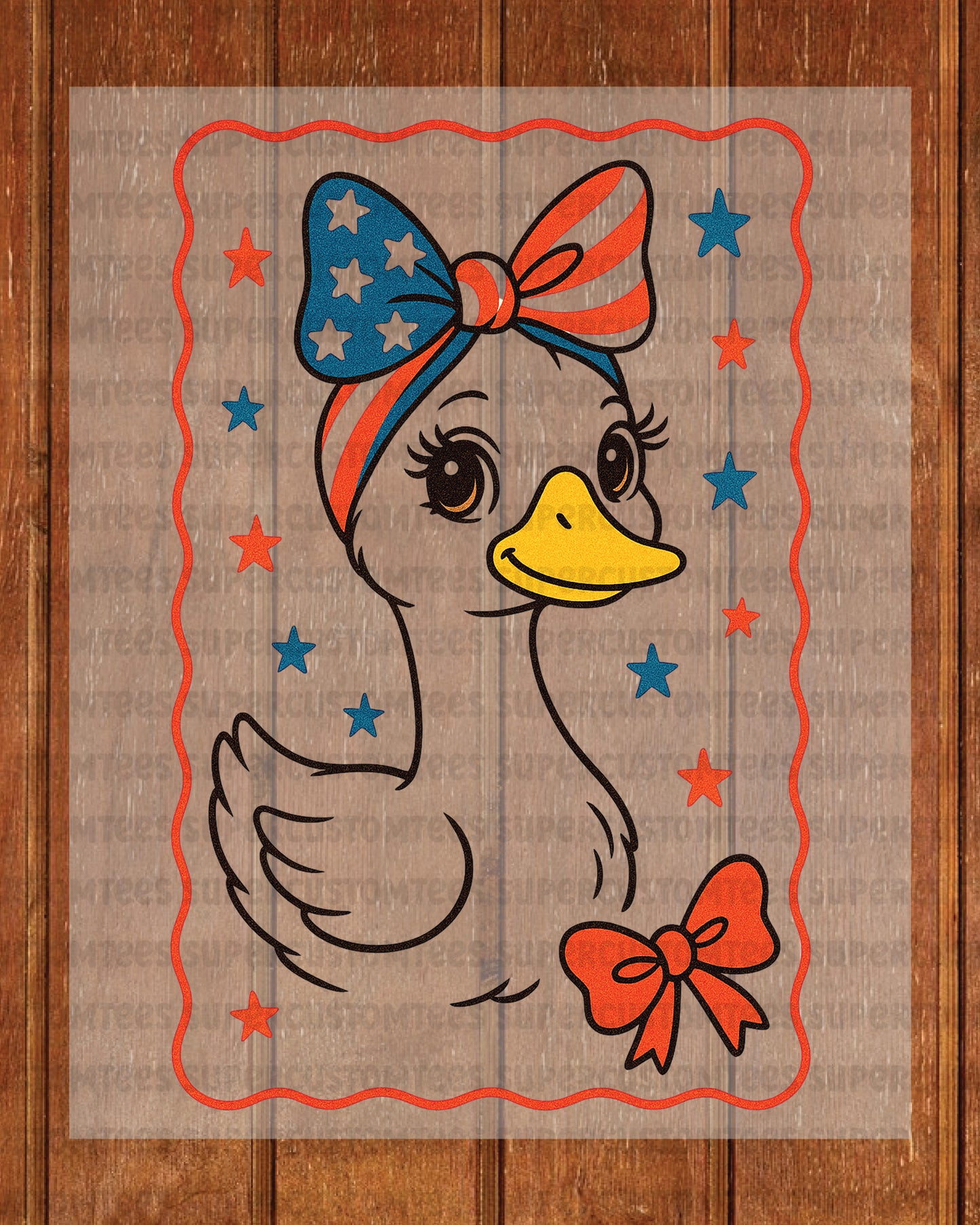 4th of July Goose Coquette Bow DTF Transfer