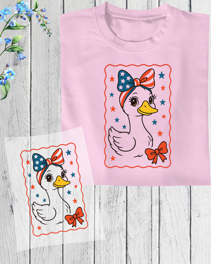 4th of July Goose Coquette Bow DTF Transfer