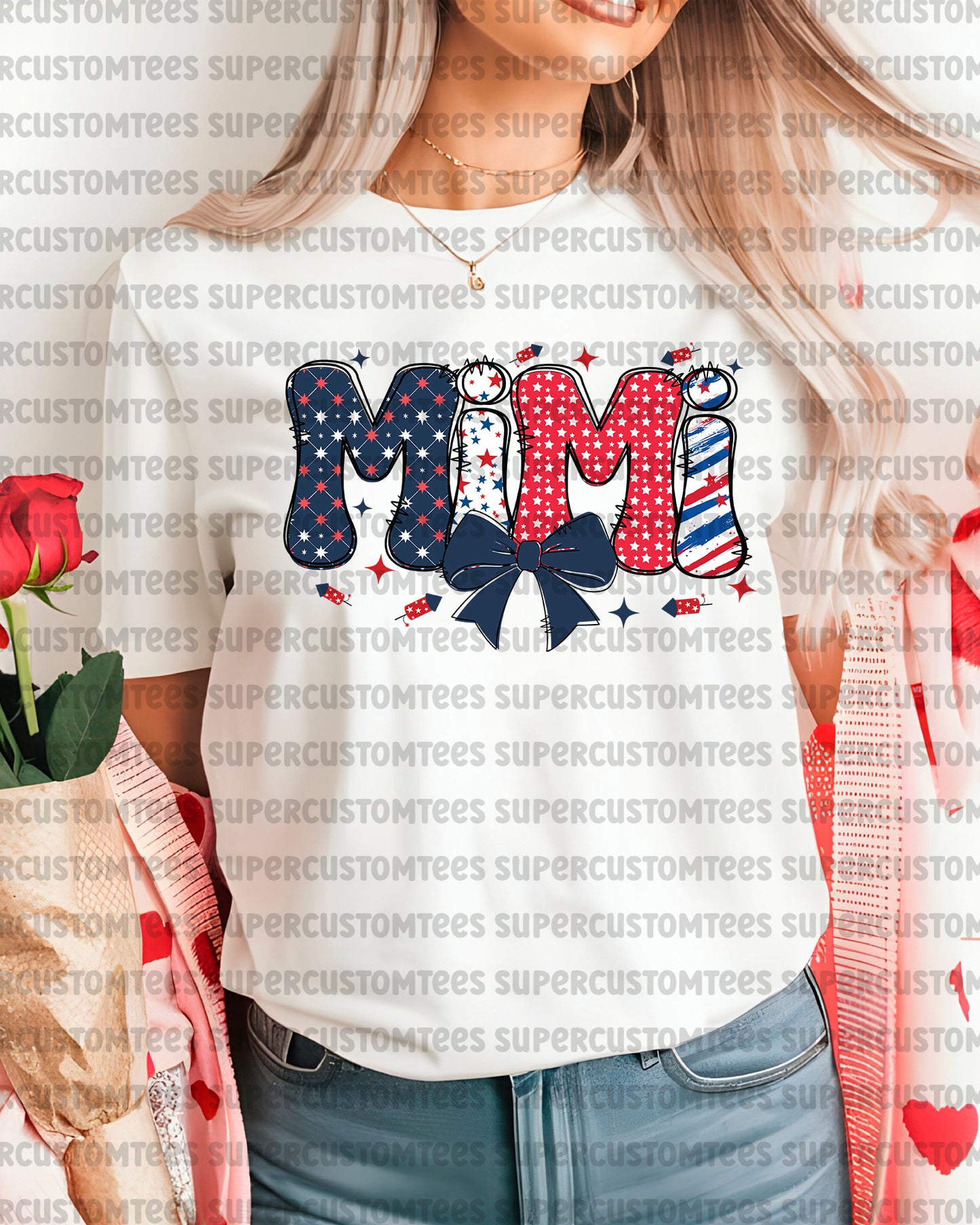 4th of July Mimi Heat Transfer for Shirts