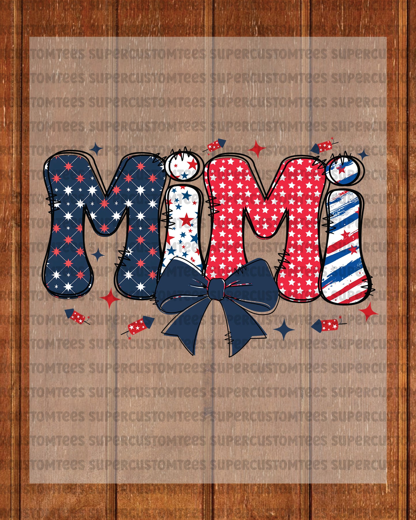 4th of July Mimi Heat Transfer for Shirts