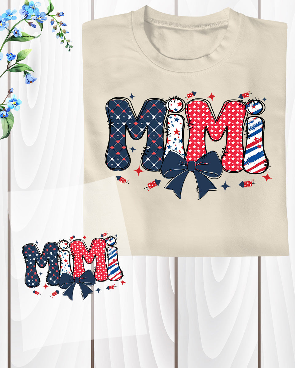 4th of July Mimi Heat Transfer for Shirts
