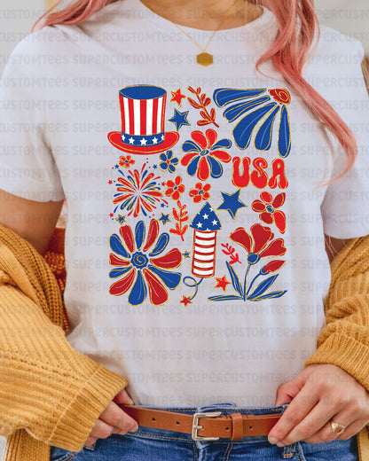 4th Of July Retro DTF Transfer Ready to Press