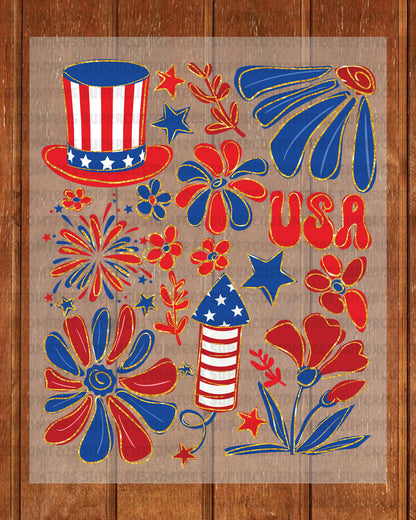 4th Of July Retro DTF Transfer Ready to Press