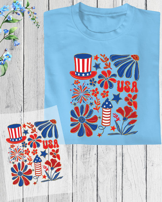 4th Of July Retro DTF Transfer Ready to Press