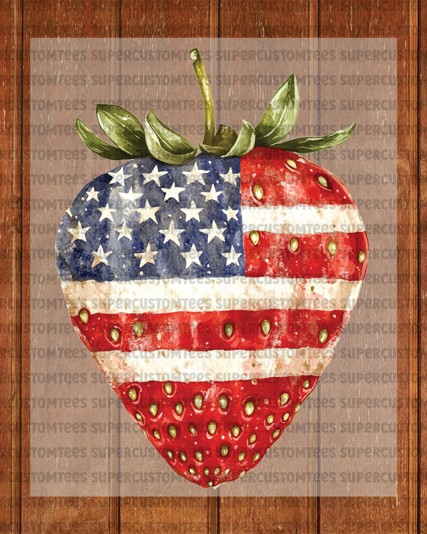 4th of July Strawberry DTF Transfer
