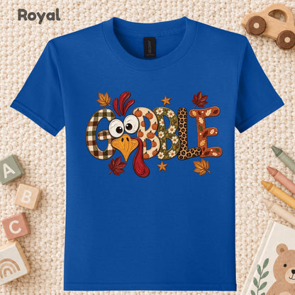 Gobble Turkey T-Shirt, Plaid Leopard Thanksgiving Tee, Funny Fall Sweatshirt