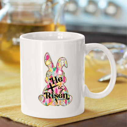 He is Risen Easter Bunny DTF Transfer ready to Press