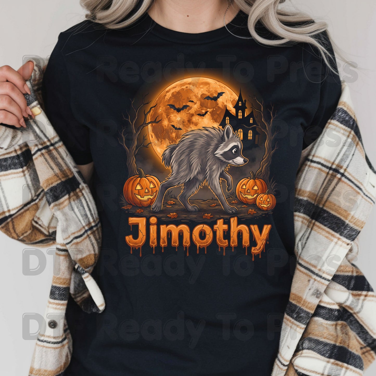 Halloween Jimothy Werewolf DTF Transfers, Spooky Moon Pumpkins Horror Ready to Press