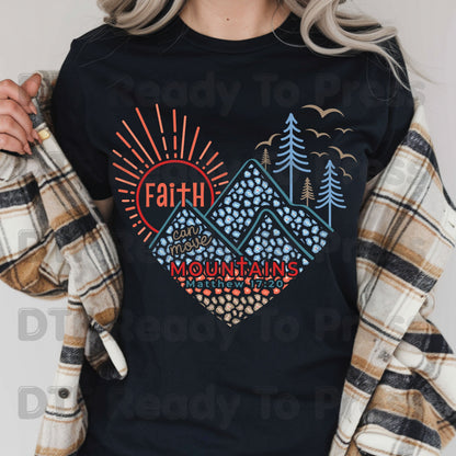 Faith Can Move Mountains DTF Transfer Ready to Press